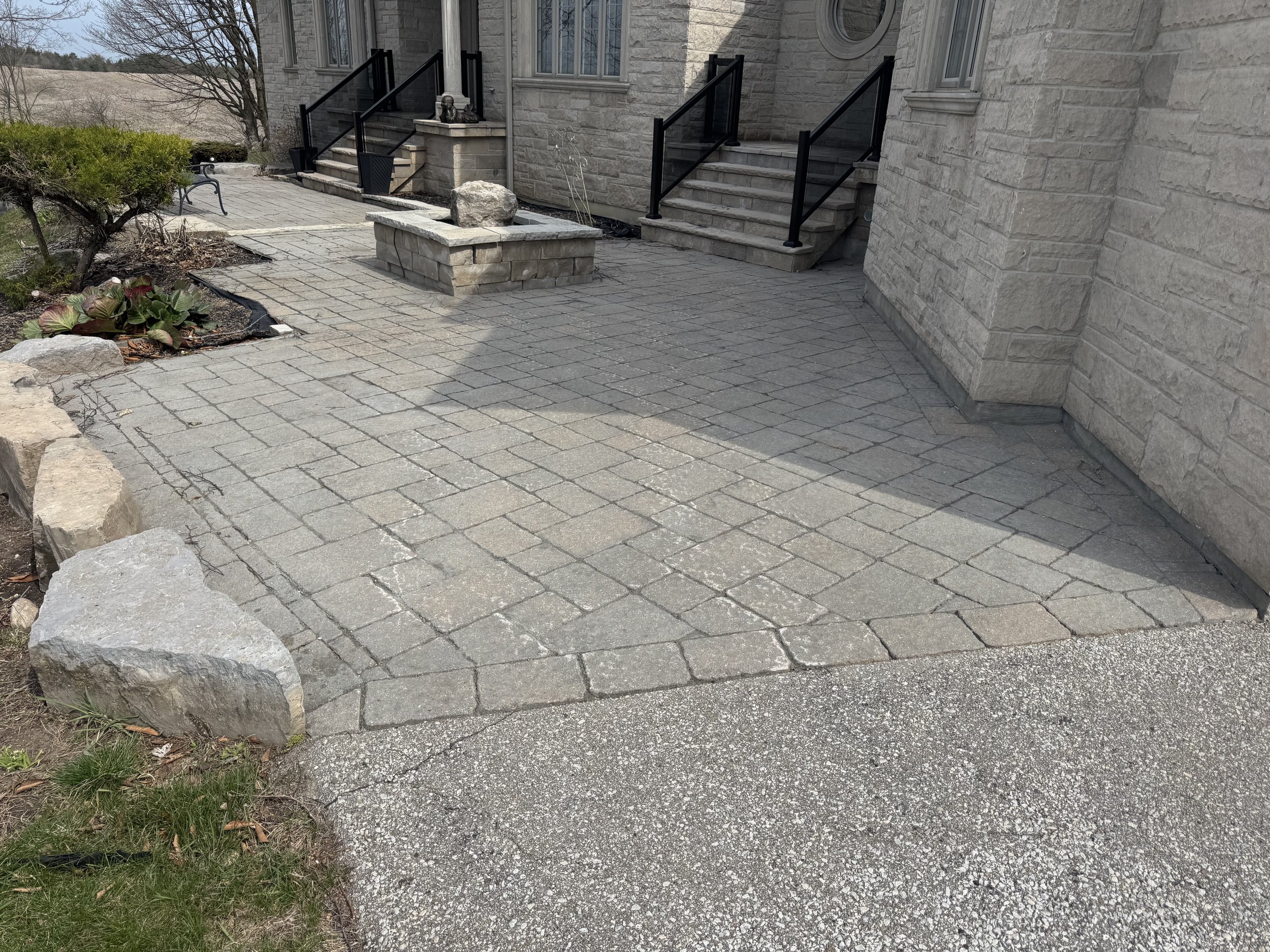 On-site measurement of existing entry and walkway