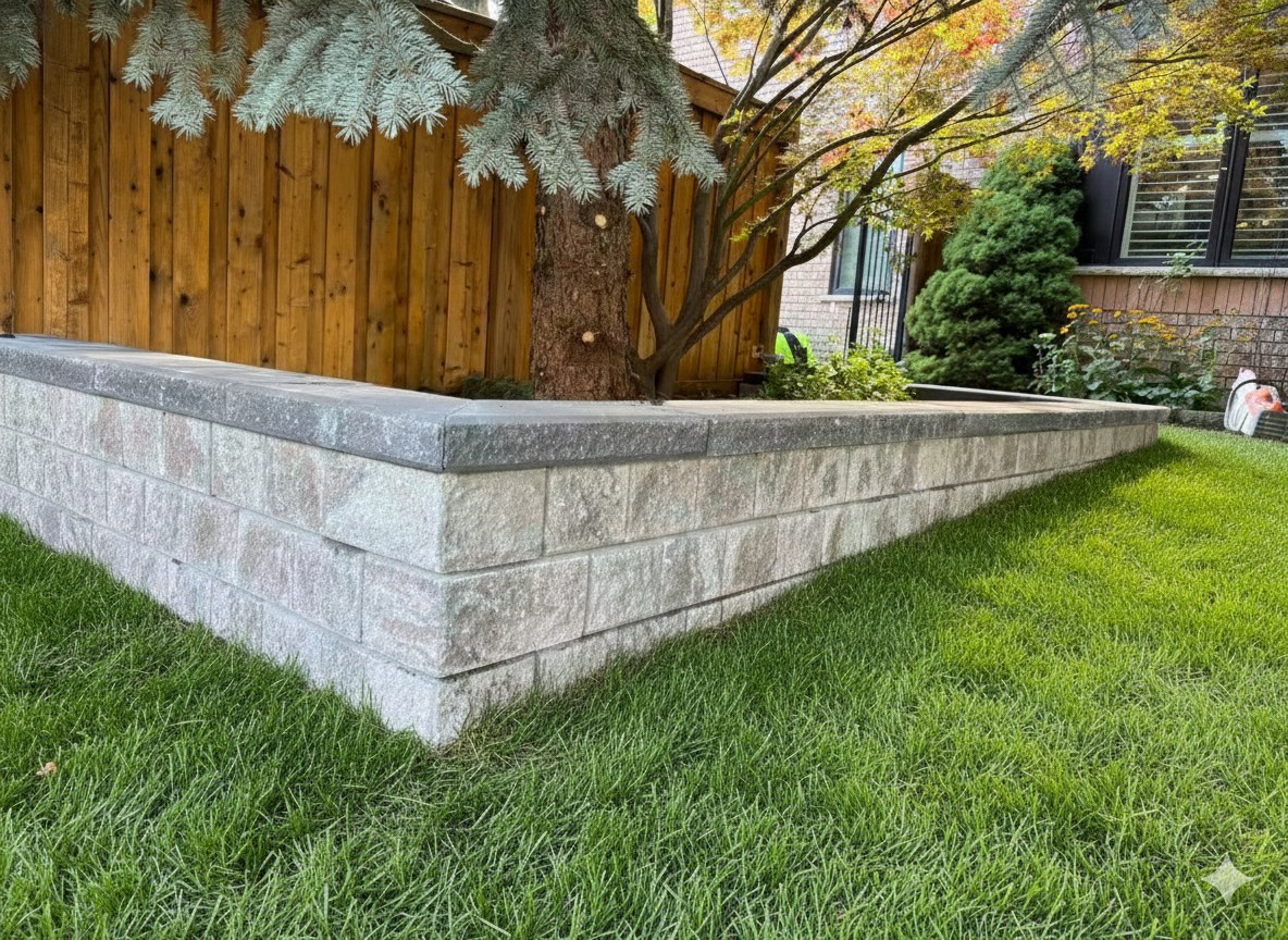 Decorative flowerbed wall